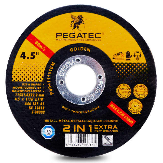 Đĩa cắt mài mòn PEGATEC 115x1.6x22mm 115mm dành cho kim loại chịu lực nặng