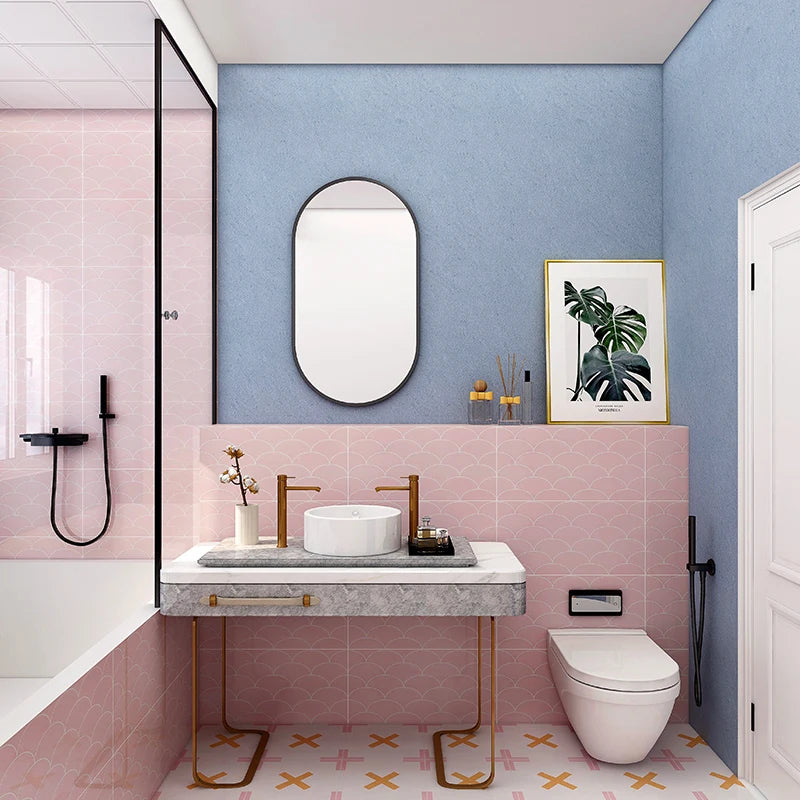 Gạch Sứ Ốp Tường Dạng Thanh Lồi Lõm 300x600, Bề Mặt Bóng, Họa Tiết Vảy Cá, Tráng Men Đánh Bóng Toàn Phần, Cá Tính Sắc Màu