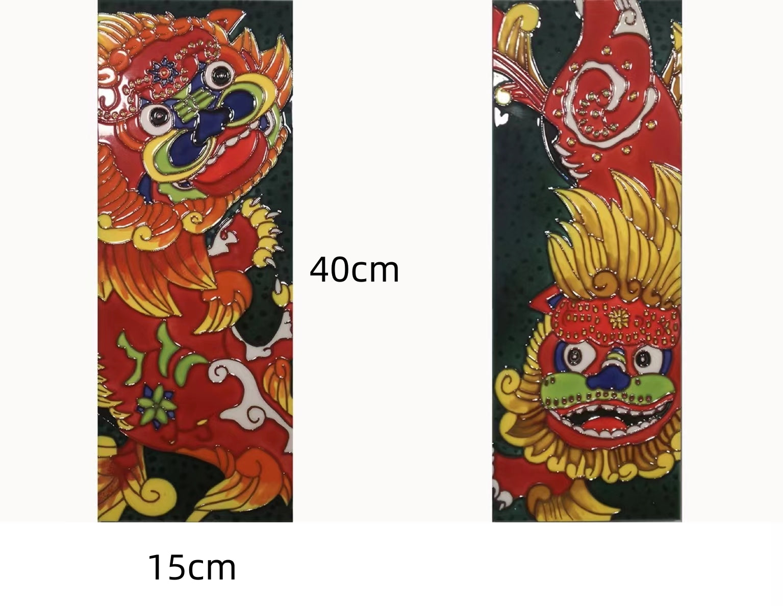 E WECIAL Đồ men ba màu vẽ tay Trung Quốc Dùng cho phông nền ghế sofa phòng khách, hiên nhà Phong cách dân tộc truyền thống