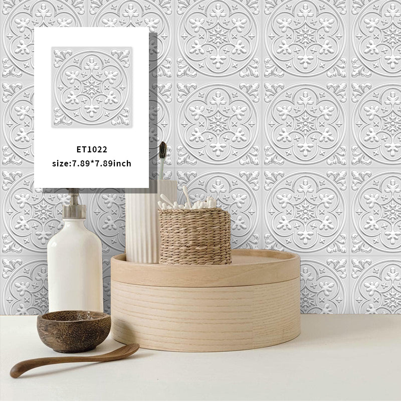 Jorunns ET1022 Tấm dán tường nhà bếp PET Vinyl bóc dán dập nổi chống thấm nước