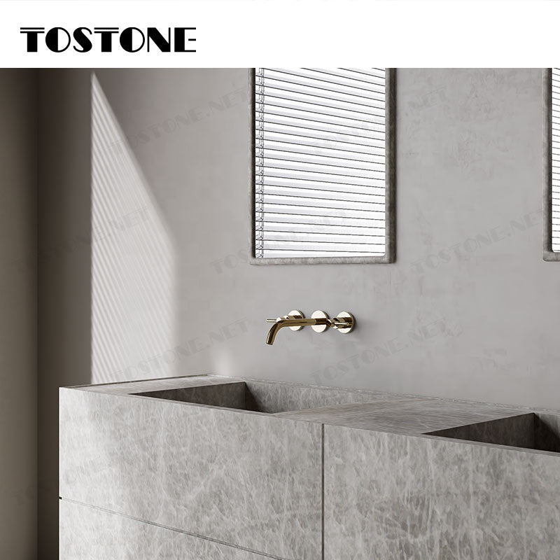 Tostone Tủ chậu rửa mặt phòng tắm sang trọng Taj Mahal tự nhiên tinh tế