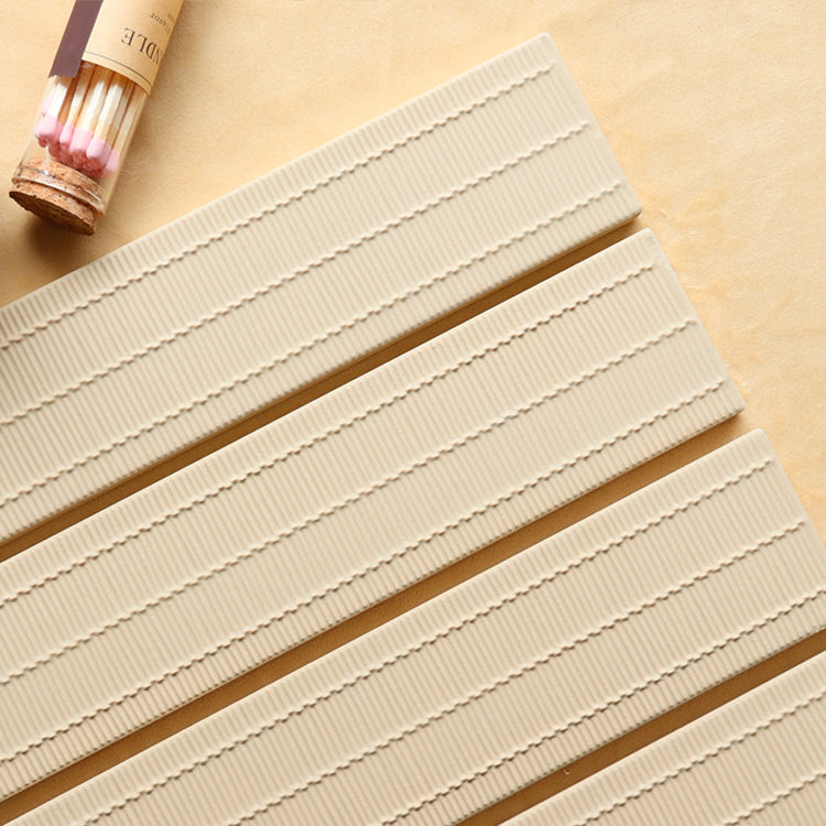 Gạch thẻ ceramic thủ công vân gạch Sơn Đông 65 x 315 mm màu be thiết kế mới