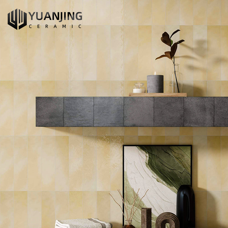 Gạch sứ ốp tường thủ công tráng men bóng lồi lõm phong cách Retro bếp phòng tắm