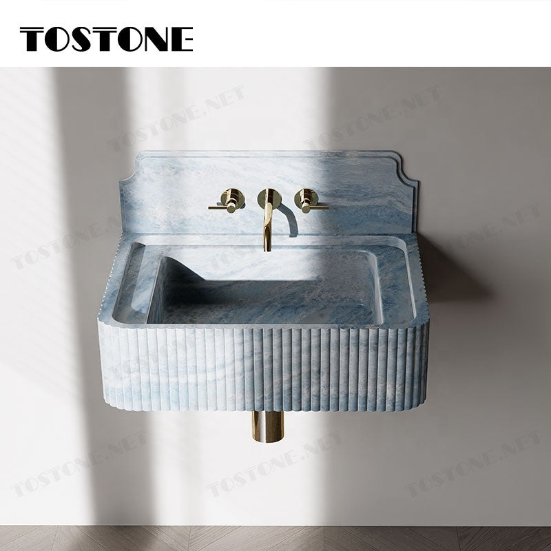 Chậu Đá Xanh Bahia Lượn Sóng Đơn Giản