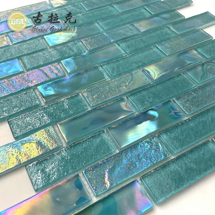 Gạch mosaic kính cầu vồng trang trí tường nội thất phòng tắm phòng khách