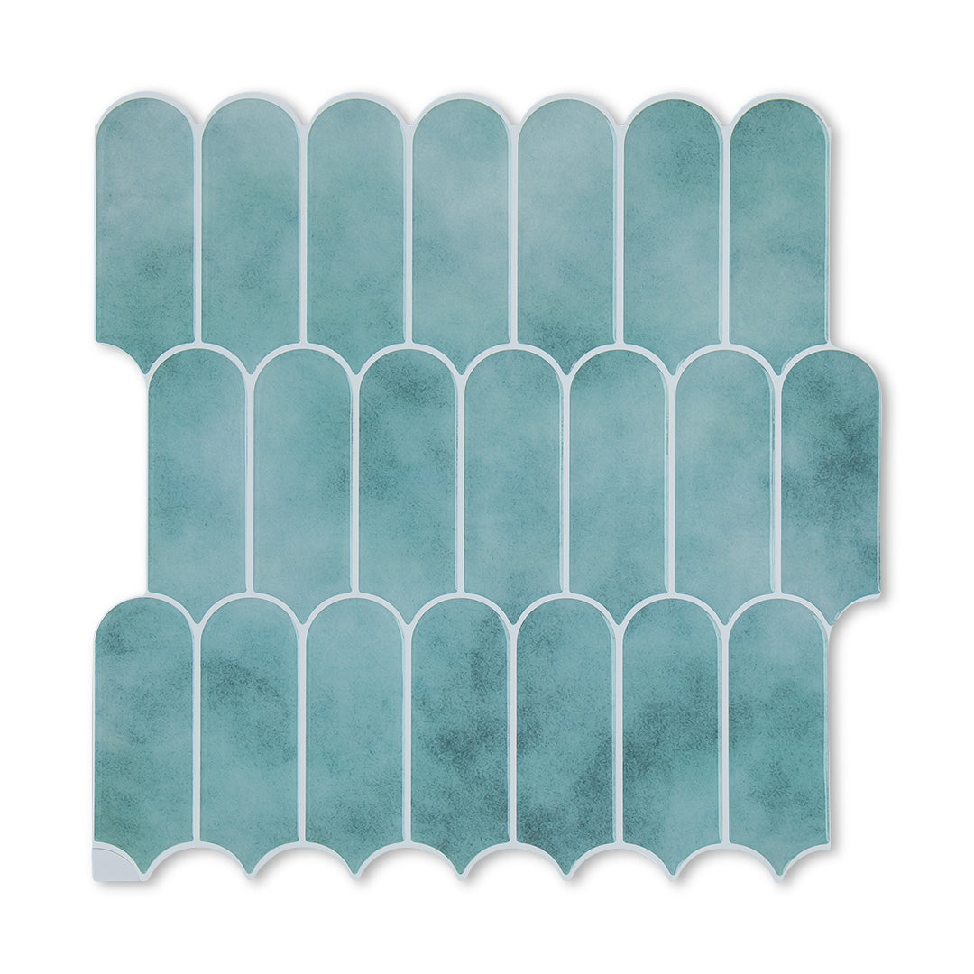 Gạch Mosaic Dải PVC Màu Xanh Lá Tự Dán Dễ Lắp Đặt Cho Ốp Bếp