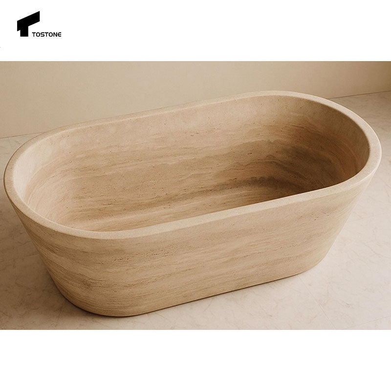 Bồn tắm Tostone Oval Travertine - Sang trọng và Tinh tế