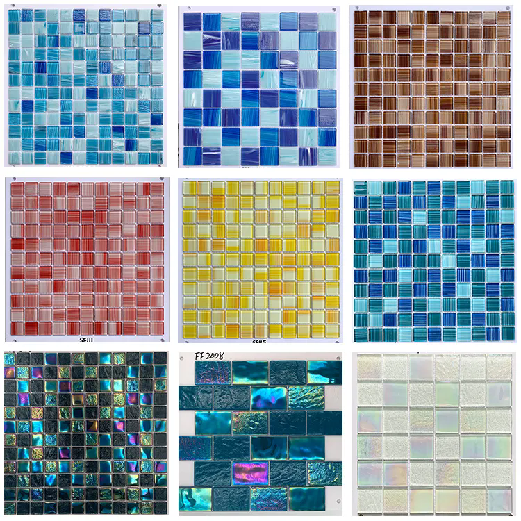 Gạch Mosaic Sứ Men Rạn Băng Đa Dạng Màu Sắc Dùng Cho Hồ Bơi Bán Sỉ