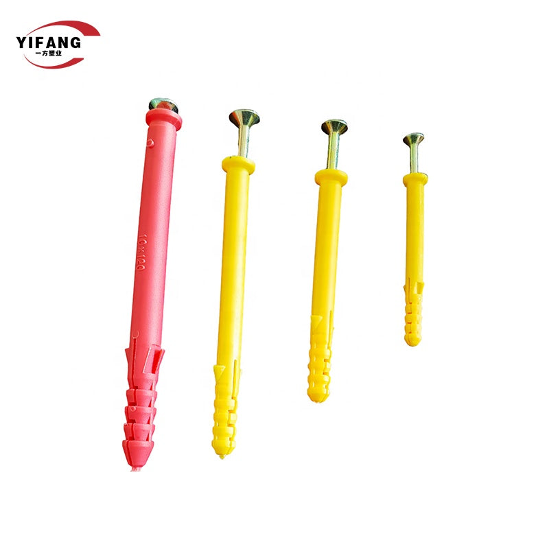 Bu lông nở nhựa 8mm tường khô màu vàng