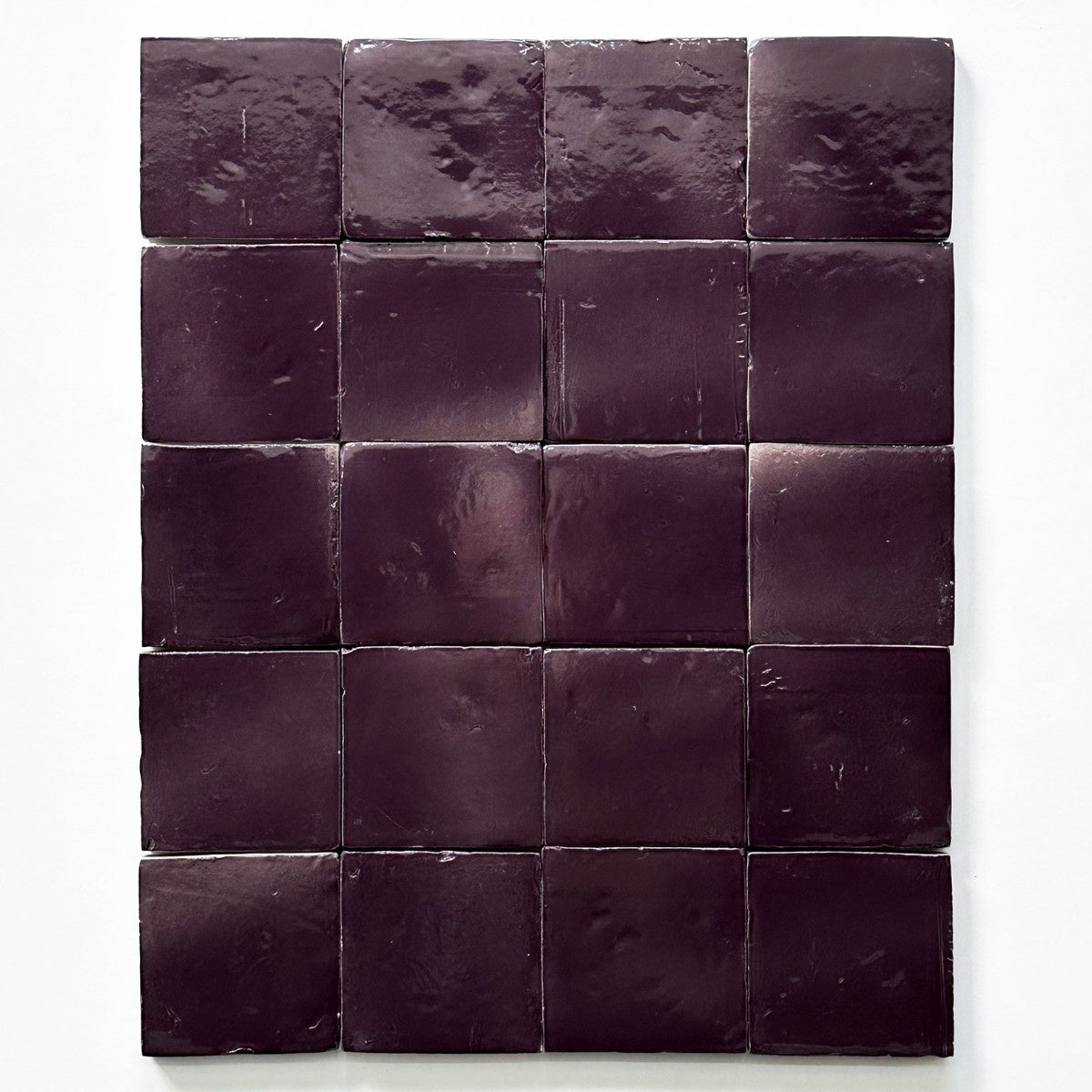 Gạch ốp tường tráng men Ma-rốc chất lượng cao cấp màu tím thủ công dùng cho nội thất phòng ngủ, phòng khách, siêu thị, công viên