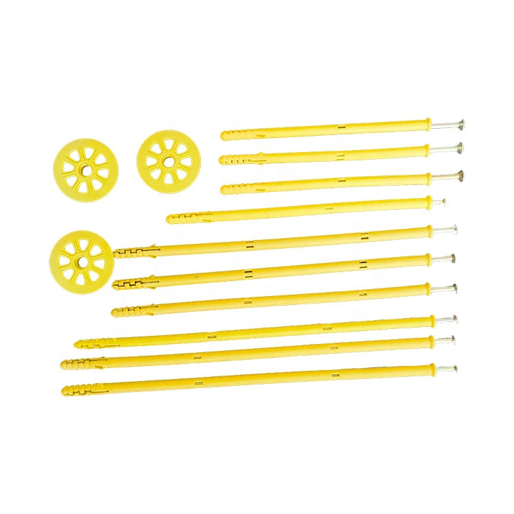 Bu lông nở nhựa 8mm tường khô màu vàng
