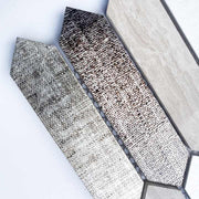 Gạch khảm kim loại hình lục giác dài LPD2211 thiết kế hiện đại dùng để trang trí tường nội thất phòng tắm nhà bếp
