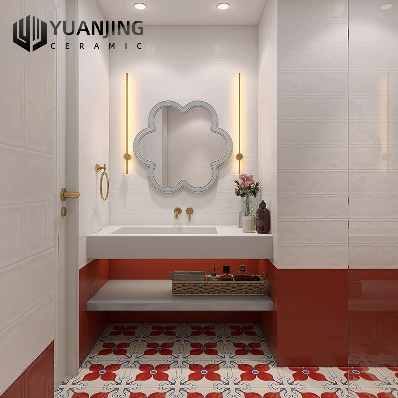 Gạch Sứ 300x600 Màu Kem Họa Tiết Ca-rô Toàn Sứ Caramel Pháp Dùng Cho Nội Thất Bếp, Phòng Tắm, Ban Công