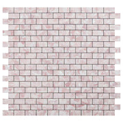 Gạch ốp tường bếp chống bám bẩn Acp kiểu hiện đại bằng nhựa PVC tự dính màu đỏ nhạt