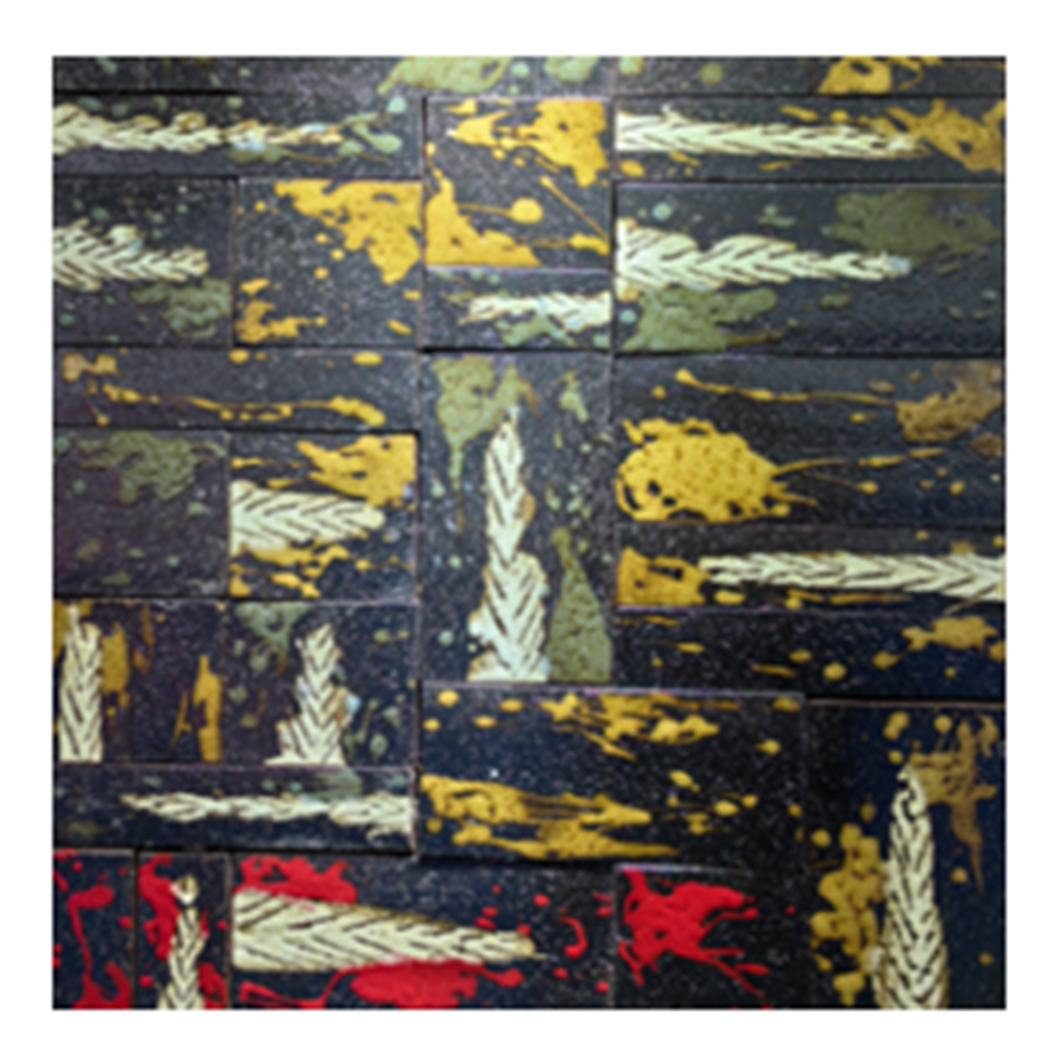 Tranh Gạch Ốp Nội Thất Thủ Công Sang Trọng Nghệ Thuật Trang Trí Thực Vật Đỏ Vàng Tường Nền Bếp Và Phòng Tắm, Trang Trí Khách Sạn