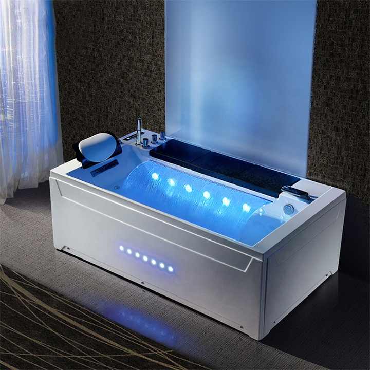 Bồn tắm ngâm Nhật Bản bằng nhựa dành cho người lớn Liệu pháp lướt sóng gợi cảm Massage sục khí Bồn tắm sục nước nóng