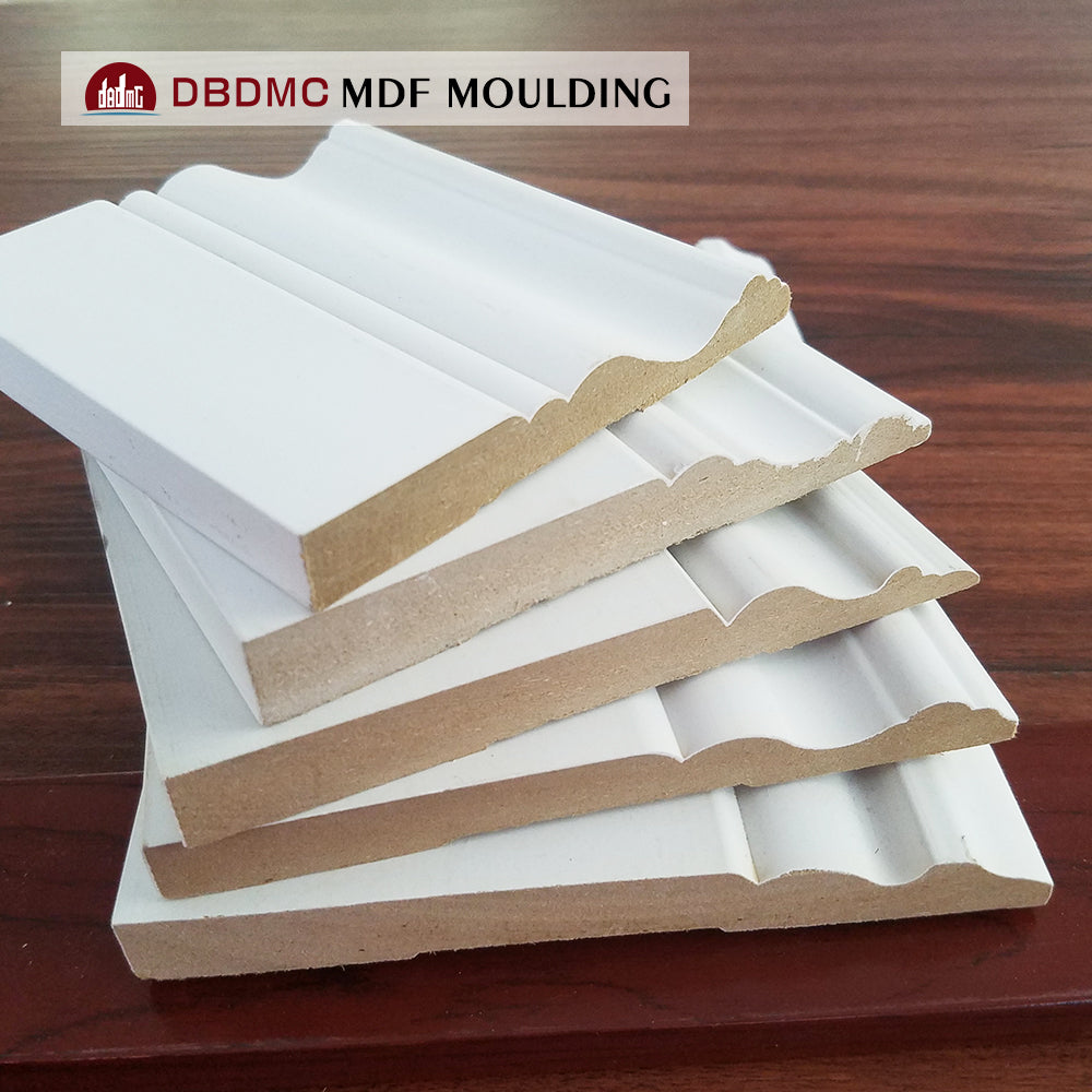 Giá sỉ Phào chân tường MDF trắng hiện đại đã sơn lót