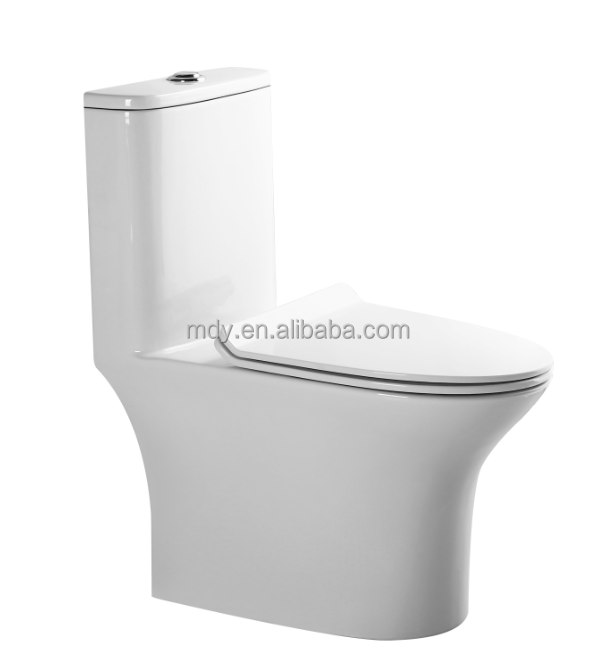 Bồn cầu một khối Medyag Foshan xả trên cùng Siphon S Trap 300 mm Bồn cầu phòng tắm Nắp ngồi mỏng và bồn cầu chứa nước