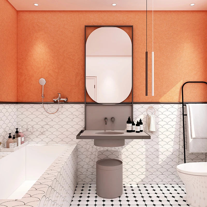 Gạch Sứ Ốp Tường Dạng Thanh Lồi Lõm 300x600, Bề Mặt Bóng, Họa Tiết Vảy Cá, Tráng Men Đánh Bóng Toàn Phần, Cá Tính Sắc Màu