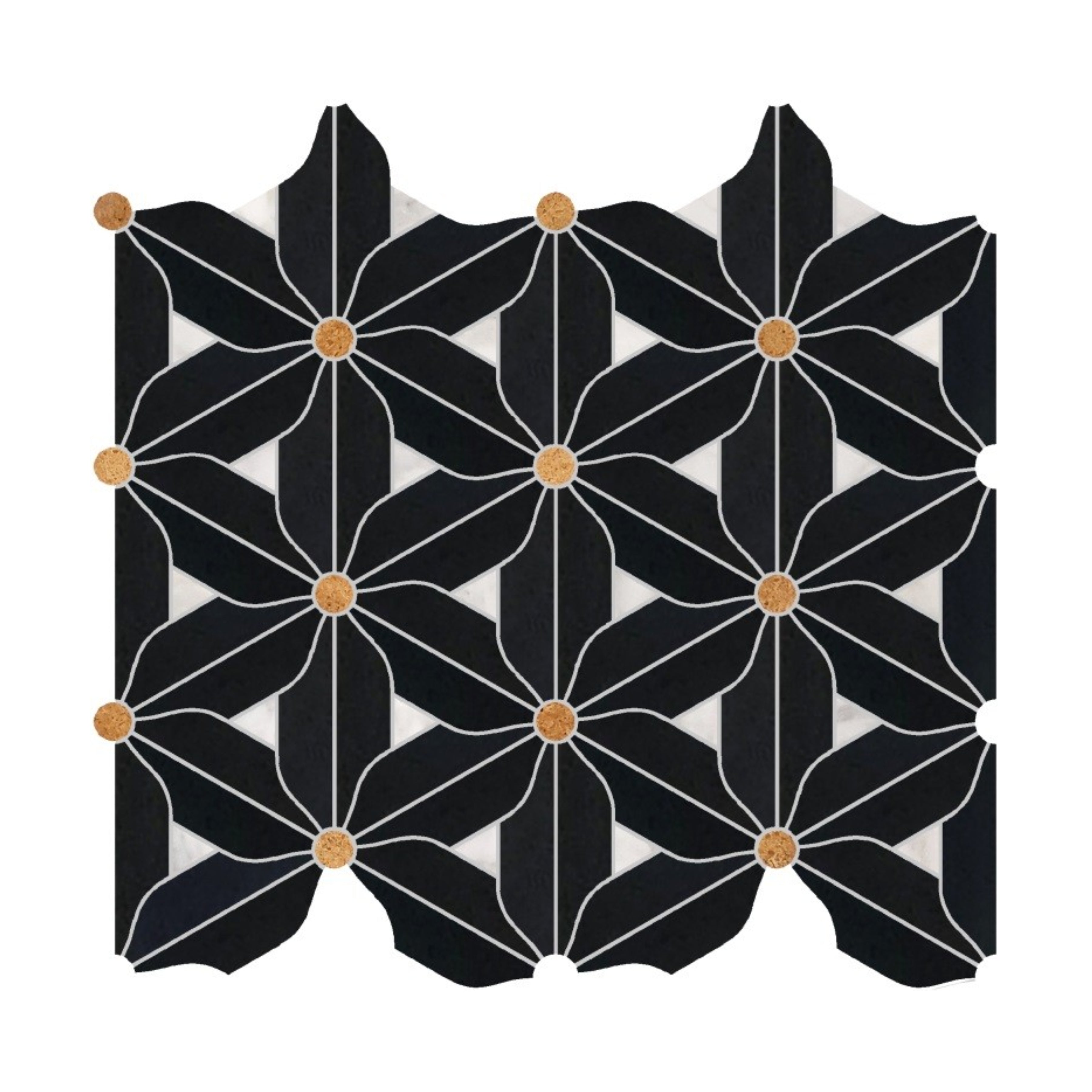 Gạch Mosaic Đá Cẩm Thạch Tự Nhiên Hoa Đá Nhân Tạo Hoa Văn Cắt Tia Nước