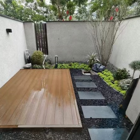 Sàn Gỗ Nhựa WPC Ngoài Trời Dập Nổi Vân Gỗ Rỗng Ruột Chống Thấm Nước