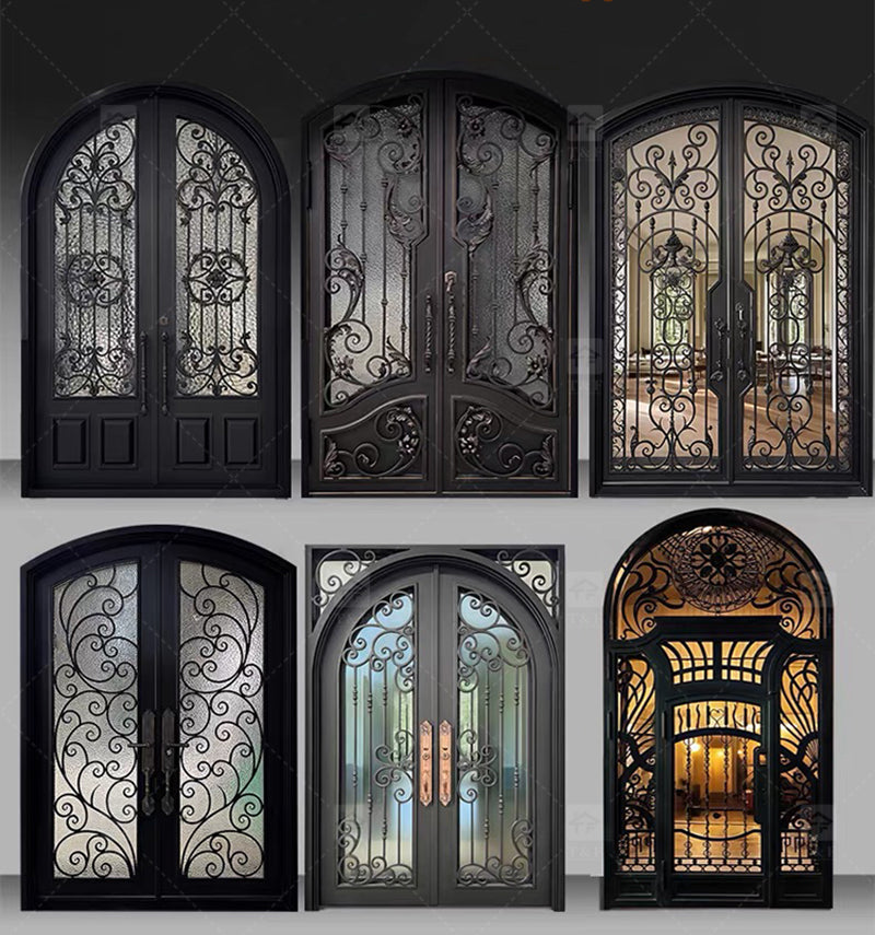 Cửa Chính Đôi Sắt Rèn Sang Trọng Thiết Kế Mới