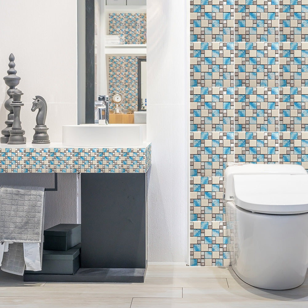 Miếng Dán Gạch Mosaic Họa Tiết Hoa Cổ Điển Bền Bỉ, Chống Nước, Thân Thiện Môi Trường Trang Trí Tường Cho Cải Tạo Bếp, Phòng Ngủ, Phòng Tắm