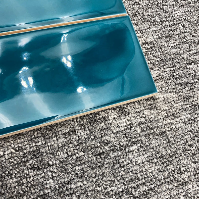 Gạch Ceramic Giá Rẻ Dạng Thanh 75x300 Xanh Bóng Vân Nổi Ốp Tường Bếp, Phòng Tắm và Khách Sạn