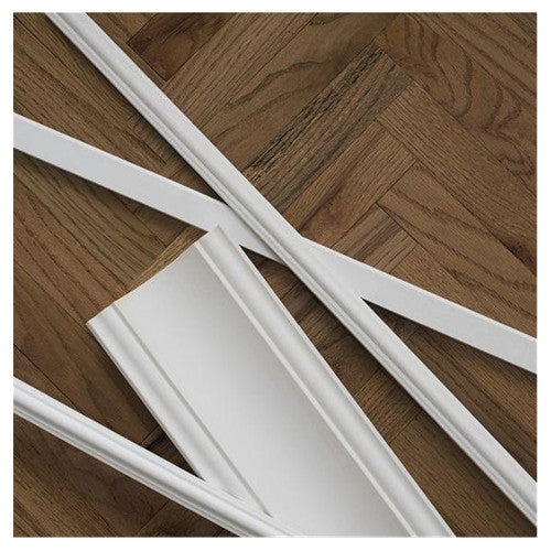 Phào Chỉ Trang Trí Dạng Khung Bằng PU Nguyên Sinh 100% Màu Trắng Dùng Cho Tường, Cửa, Sàn Nhà Nội Thất Với Phong Cách Thiết Kế Hiện Đại