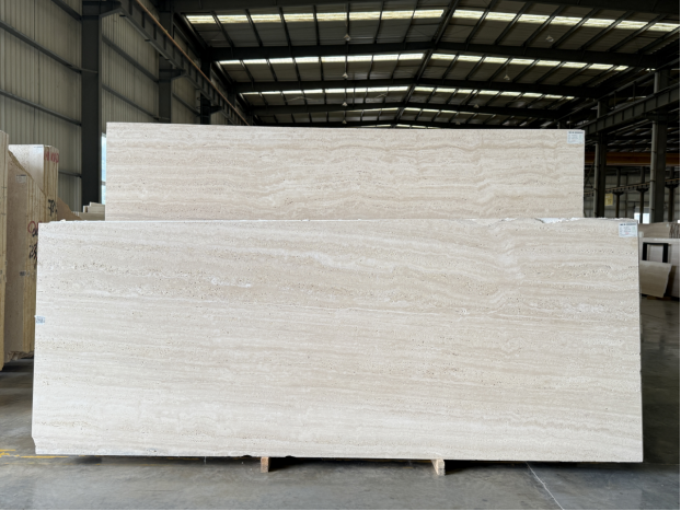 Sản phẩm đá tự nhiên trực tiếp từ nhà máy Gạch ốp tường đá vôi màu be Đá vôi Rome Beige Đá cẩm thạch Đá travertine