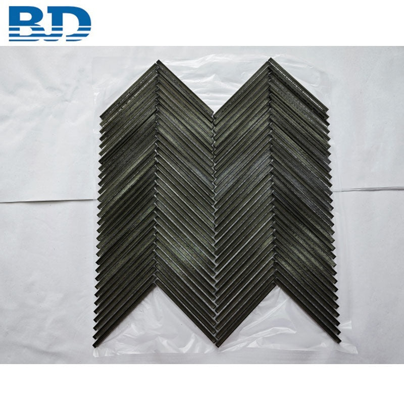 Bán sỉ trực tiếp từ nhà máy Gạch ốp tường kính mosaic xương cá tự dán dùng cho bếp, phòng tắm và tường điểm nhấn