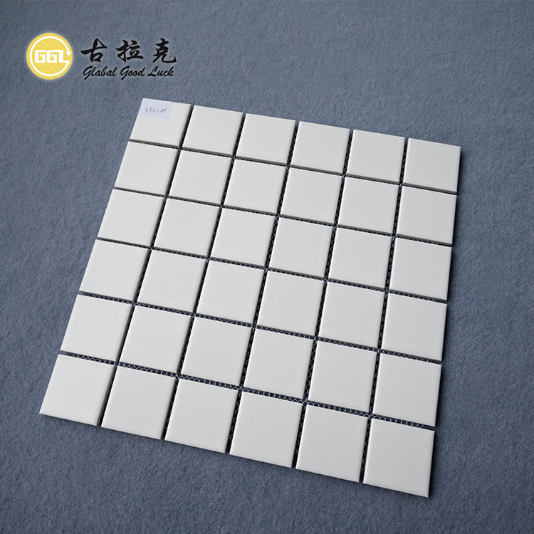 Gạch Mosaic Gốm Sứ Hình Vuông 2x2 Trắng Đẹp Dành Cho Thiết Kế Nhà, Trang Trí Phòng, Trang Trí Tường & Sàn