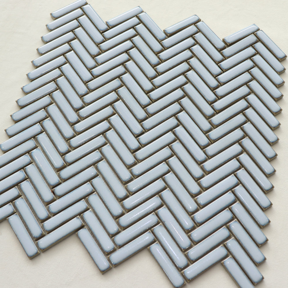 Gạch ốp tường trang trí nội ngoại thất, ốp bếp, Gạch Mosaic Gốm Sứ Bóng Hình Mũi Tên