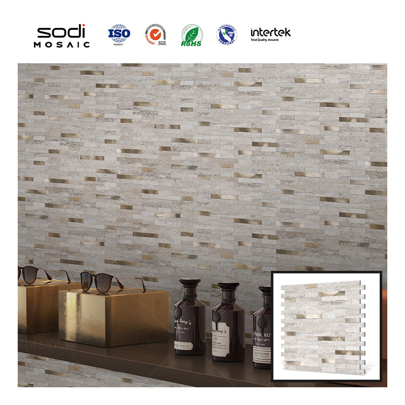 Gạch Mosaic Nhôm Tự Dính Dán Bóc Tháo Rời Được, Hình Lục Giác Nhiều Màu, Dùng Cho Tường, Sàn và Ốp Bếp
