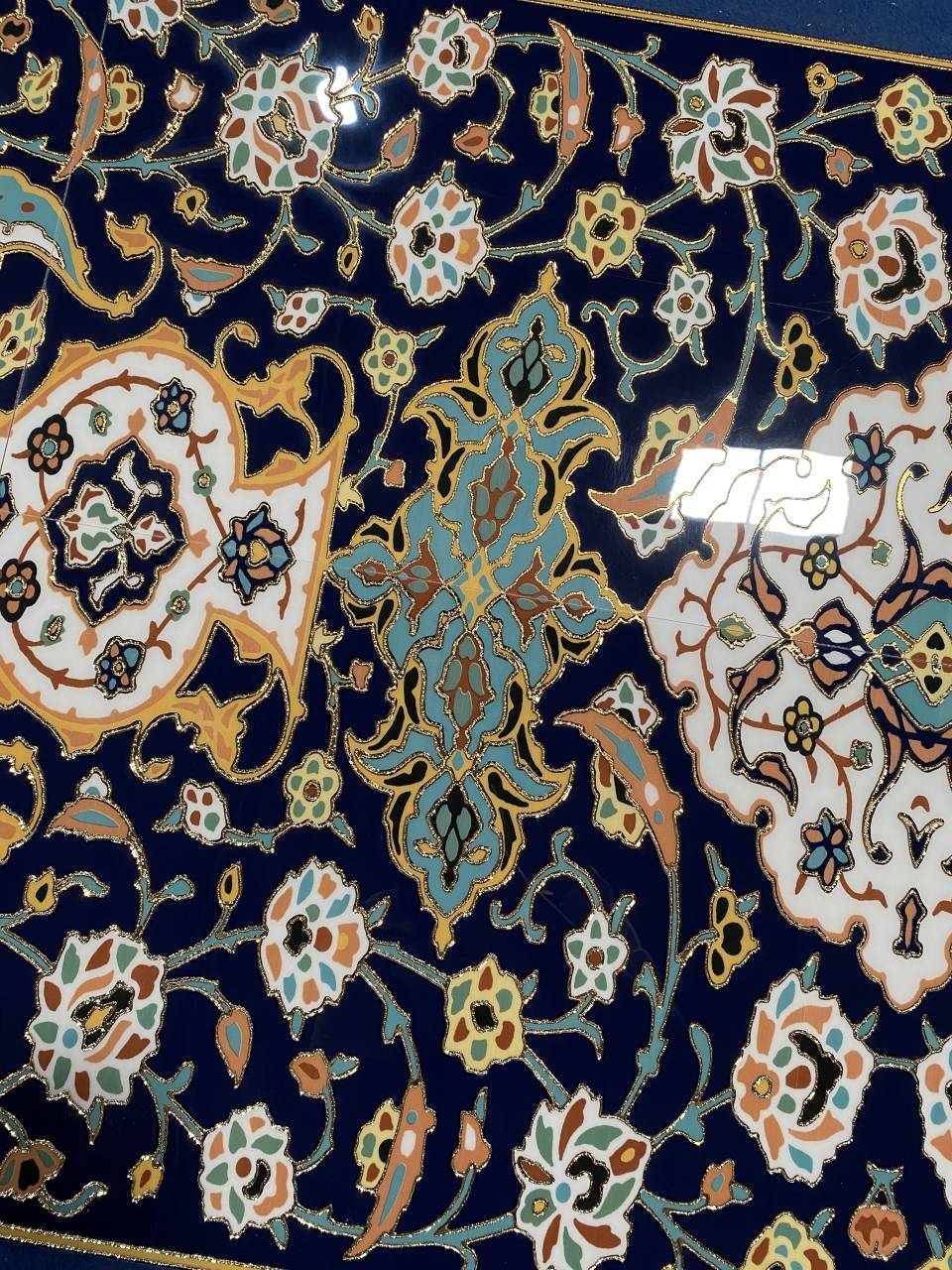 Tấm gạch men Hồi giáo 5x5 thủ công họa tiết tùy chỉnh, dùng để trang trí tường nội và ngoại thất làm đường viền