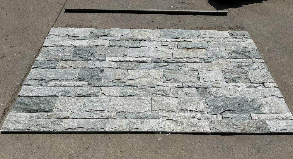 Hàng mới về: Tấm veneer đá Quartzite vân nấm xám nhạt bền, kháng axit, thiết kế hiện đại, tự nhiên, cắt theo kích thước