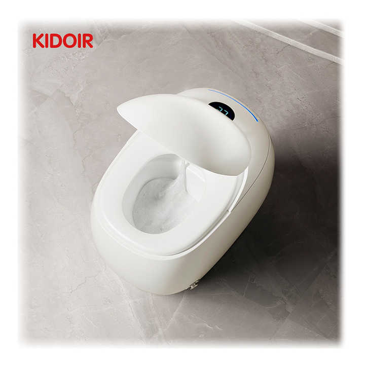 Bồn cầu thông minh hình quả trứng Nhật Bản công nghệ cao cho phòng tắm với chức năng thông minh, lắp sàn tự động, tự làm sạch