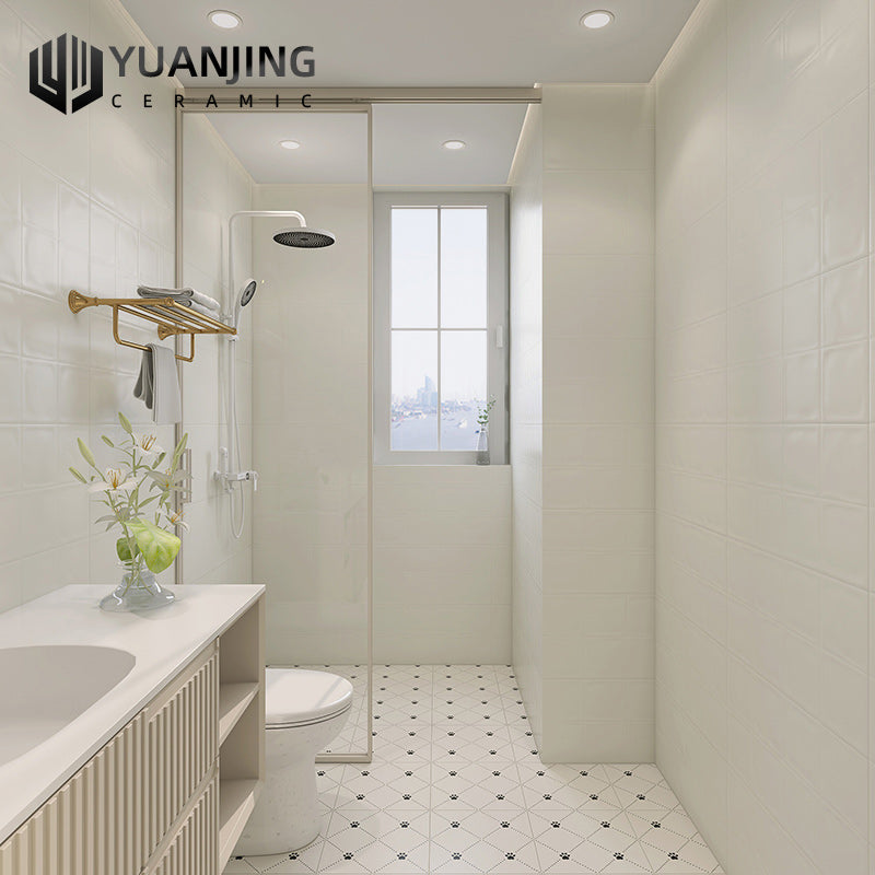 Gạch Gốm Sứ Ốp Lát Đa Sắc Họa Tiết Lưới Lồi Lõm Bề Mặt Men Bóng Nhẹ Cho Tường Và Sàn Nhà Bếp, Phòng Tắm, Ban Công