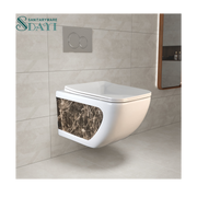 SDAYI Thiết kế mới Thiết bị vệ sinh phòng tắm Bồn cầu treo tường Bồn cầu gốm sứ họa tiết tùy chỉnh