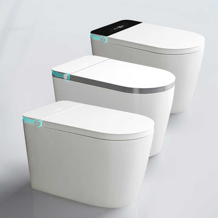 Tự động làm sạch bằng gốm, bồn cầu thông minh gắn sàn, bồn cầu thông minh S Trap, vòi xịt vệ sinh sang trọng cho khách sạn