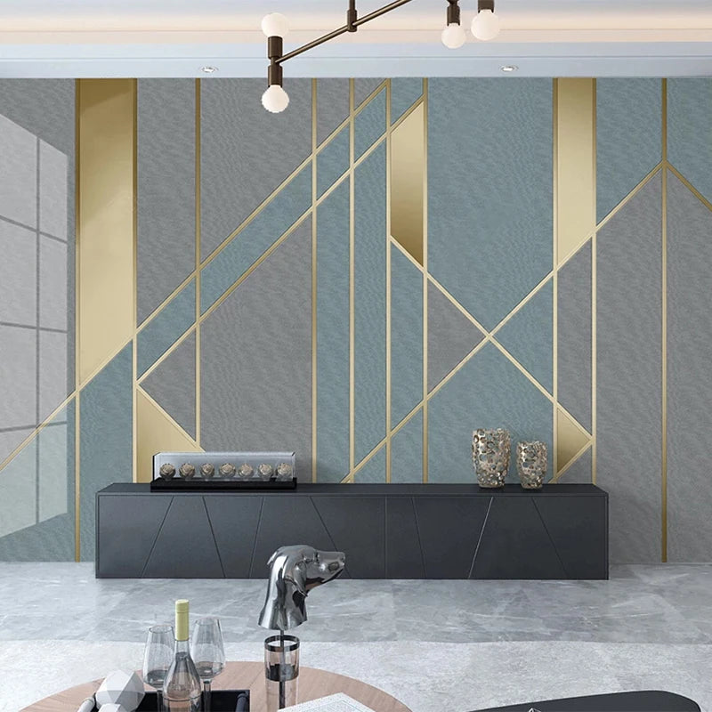 Custom 3D Wall Mural Modern Simple Geometric Line Photo Wallpaper Living Room TV Sofa Bedroom Wall Painting Papel De Parede 3 D