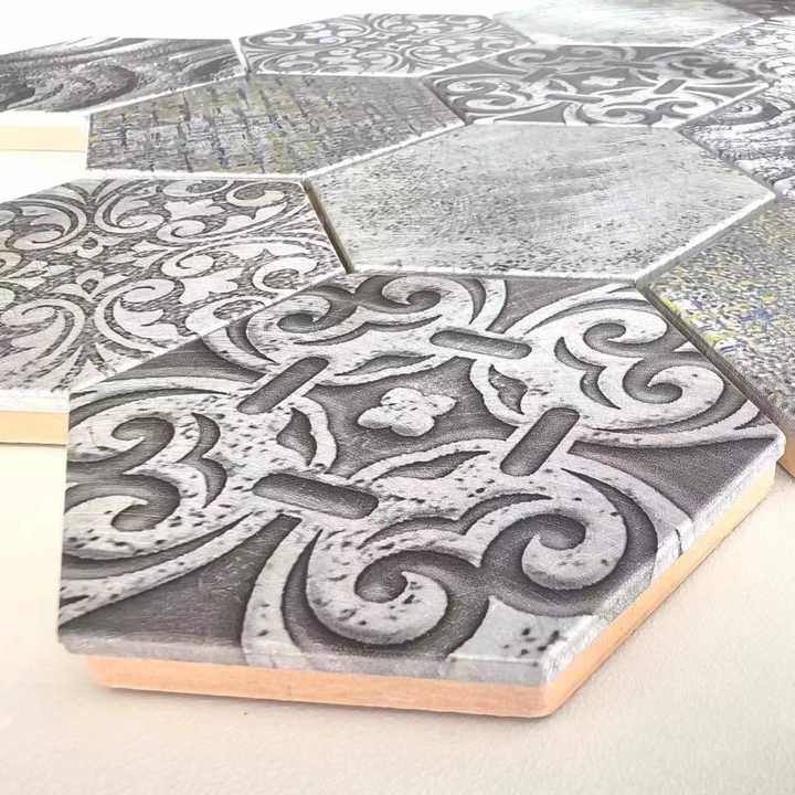 Bán buôn Gạch khảm lục giác phun kim loại hiện đại dùng để trang trí t – Daisan Store