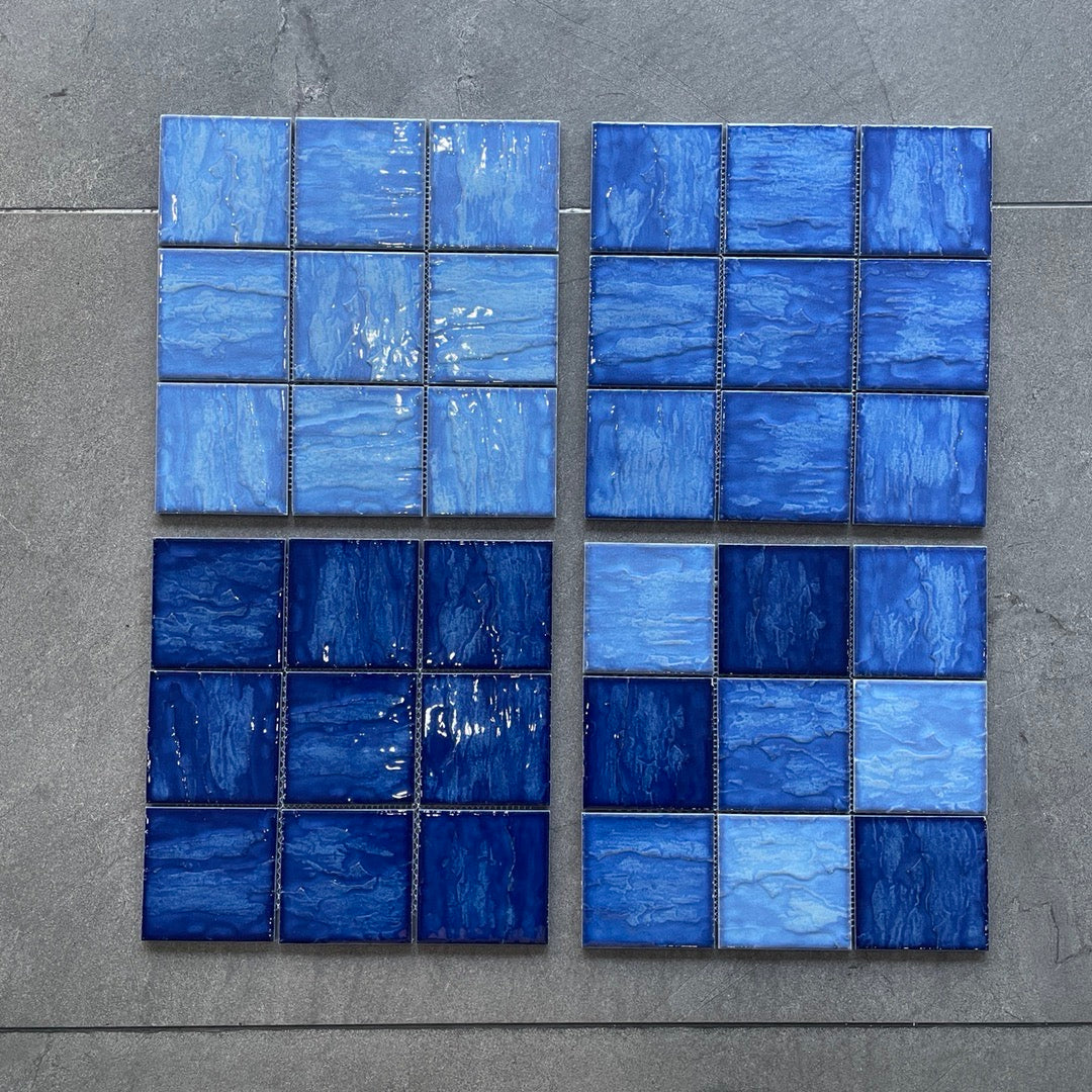 Gạch Mosaic Ceramic Bán Chạy, Gạch Mosaic Thủ Công, Gạch Mosaic Dán Lưới Lát Sàn Phòng Tắm