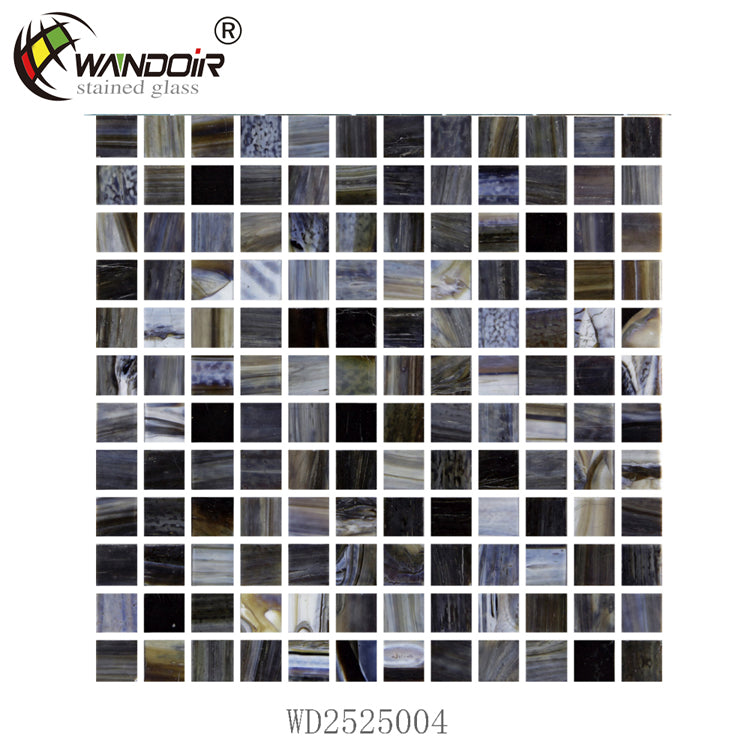 Gạch mosaic kính ốp bếp Gạch ốp lát phòng tắm sang trọng Thiết kế mosaic kính pha trộn Gạch mosaic Tấm kính màu
