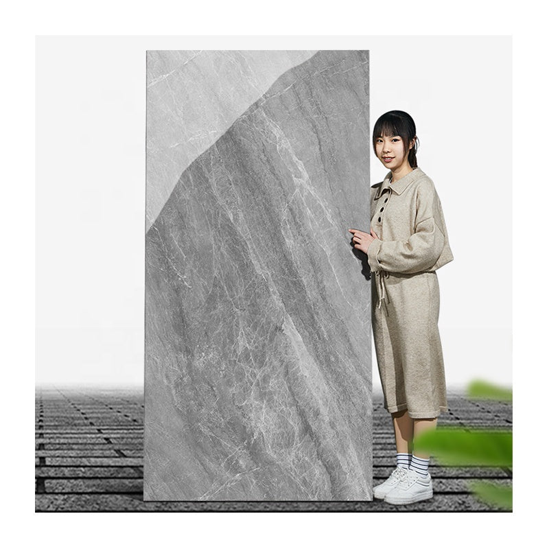 Phòng khách Bóng Đá cẩm thạch toàn thân Tấm lớn 900x1800mm Tấm ốp tường nền Một đá đa diện Phong cách hiện đại tối giản