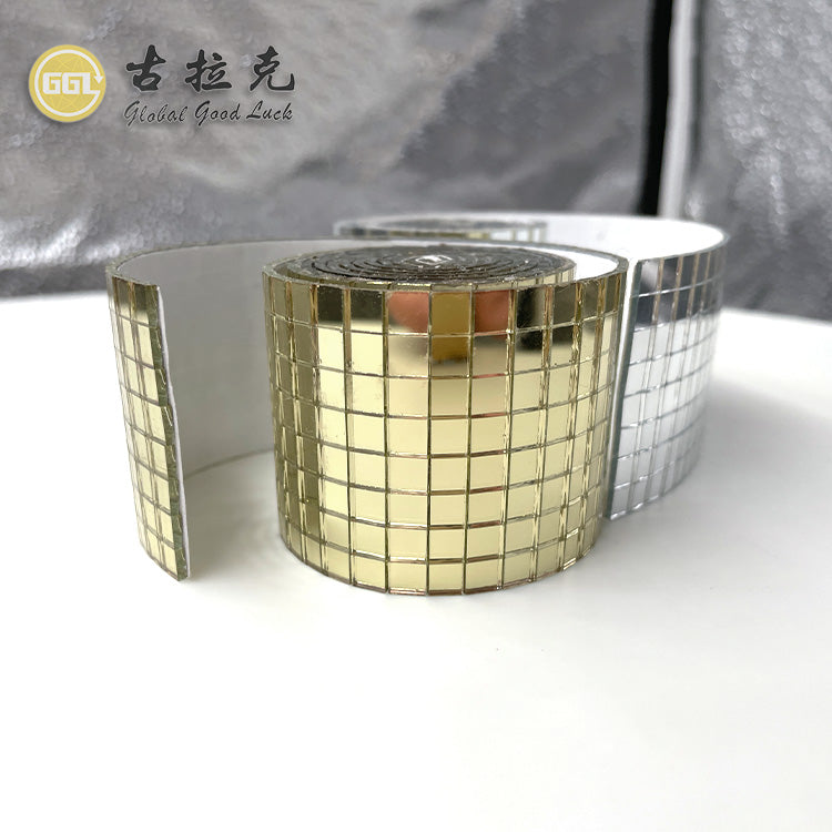 Miếng Dán Gạch Mosaic Thủy Tinh Vàng Tự Dính Thiết Kế Vân Gỗ Parquet Trang Trí Tường Nội Thất Hình Vuông Thủ Công Cho Phòng Khách Hiện Đại