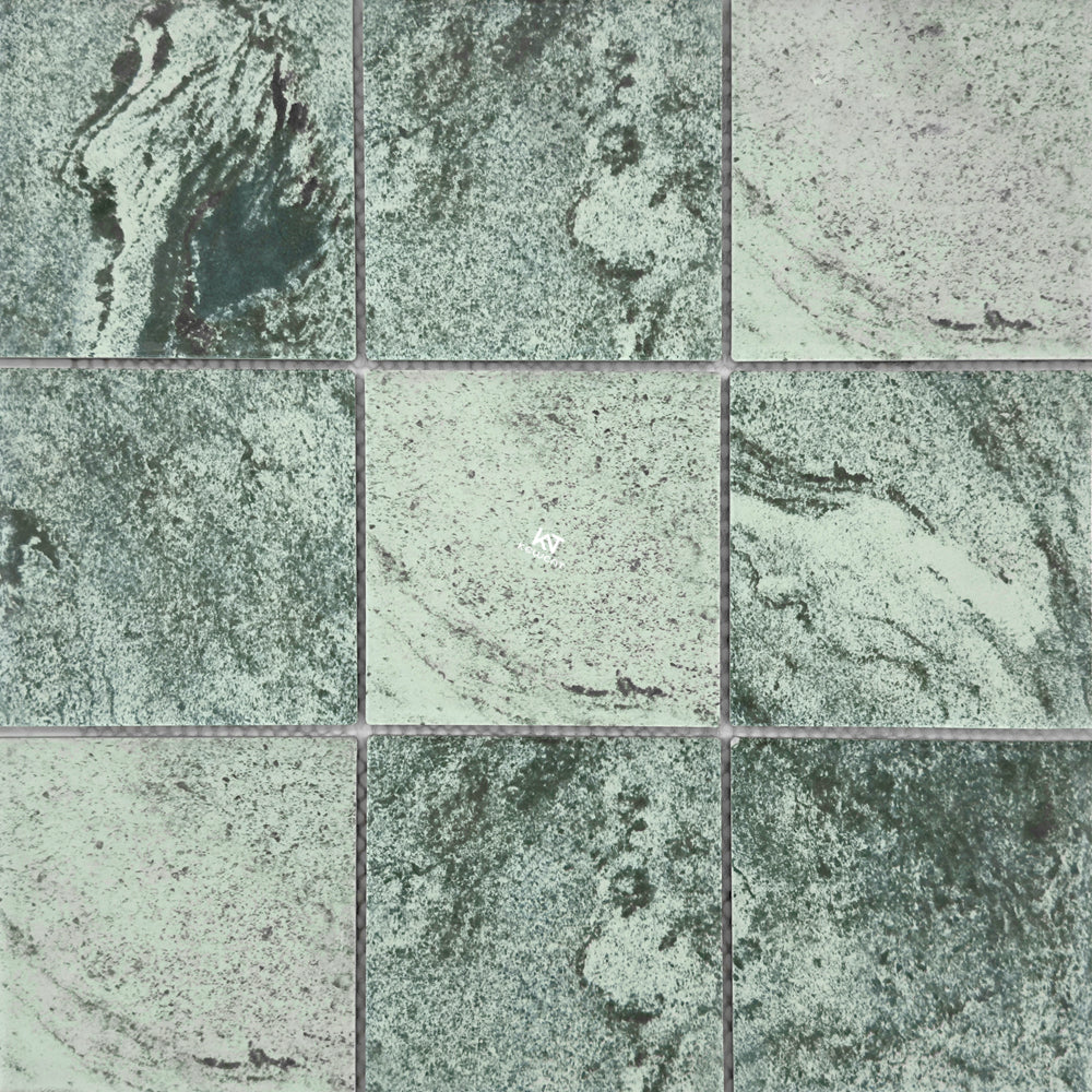 Gạch ốp tường bếp mosaic xanh lá gốm sứ