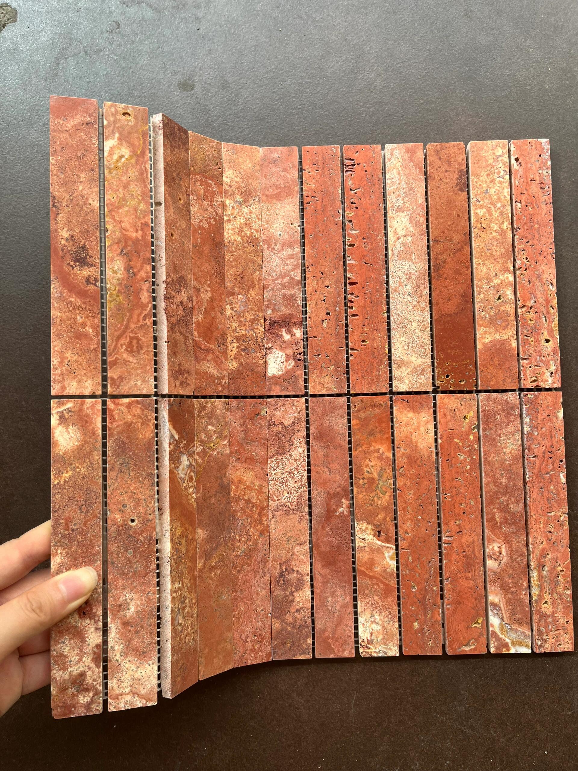 Gạch Mosaic Đá Cẩm Thạch Xanh Sản Xuất Công Nghiệp Trang Trí Tường Nội Thất