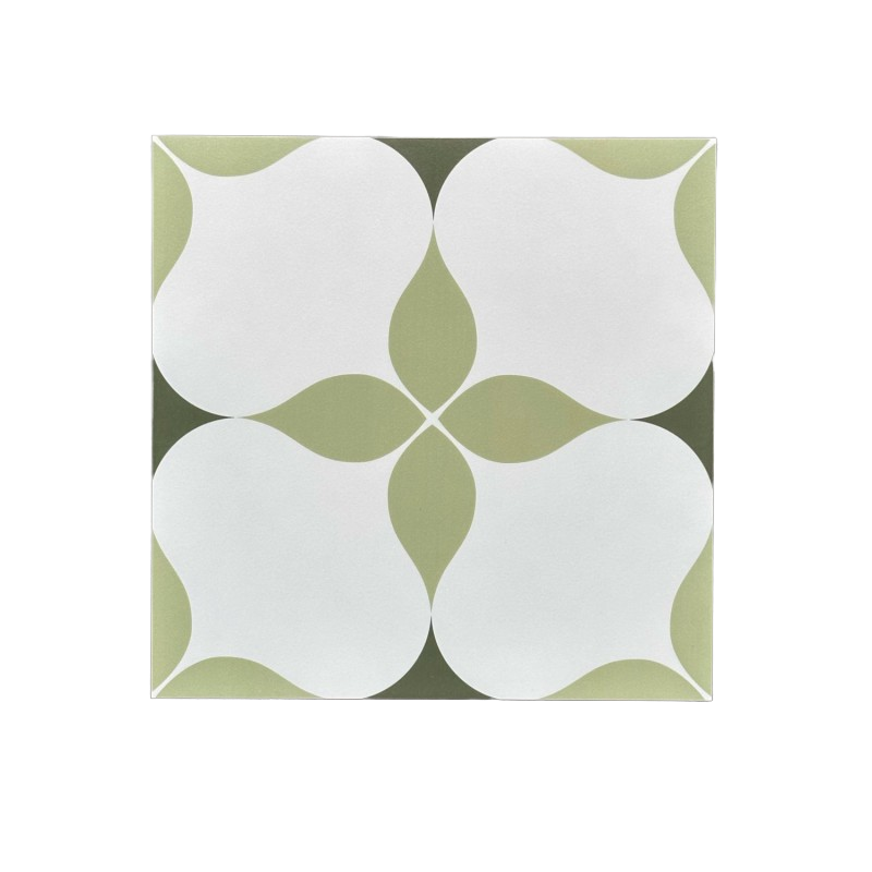 Gạch Porcelain Phong cách Đồng quê Cổ điển Hoa văn Mờ Nhám 400x400mm Ốp Lát Sàn Tường Trang Trí Chống Trượt