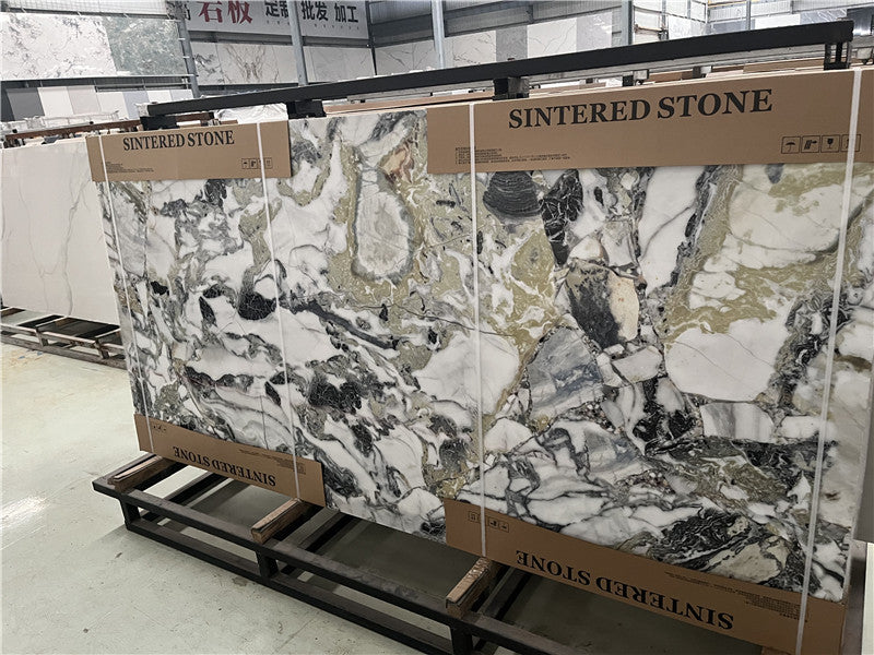 Tấm Đá Quartzit Ngọc Lạnh Vân Xanh 20mm cho Mặt Bàn Bếp